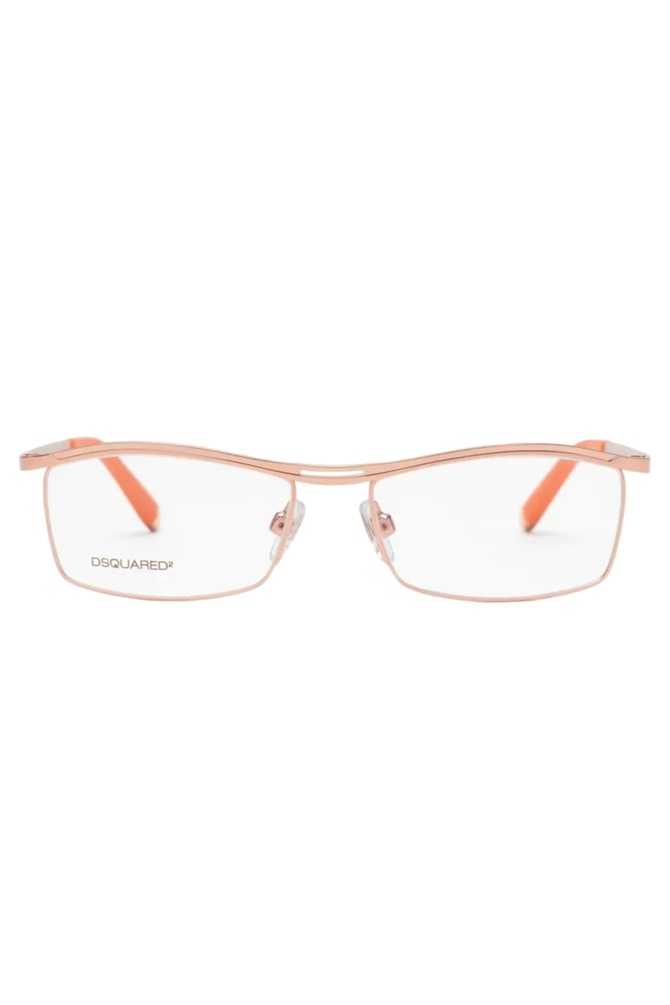 Dsquared² Rose Gold Metal Glasses - Front View