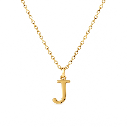 Złoty naszyjnik z literą J, kadr dopasowany do prototypu G